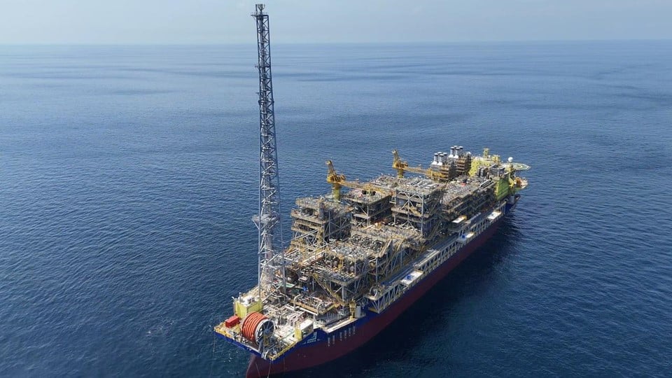 A produção do FPSO Maria Quitéria já começou no campo de Jubarte, no Parque das Baleias. Foto: Divulgação Yinson