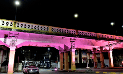 Neste Outubro Rosa, a Catedral Metropolitana, o Viaduto Caramuru e a Basílica de Santo Antônio estão iluminados em rosa para sensibilizar sobre a importância da prevenção do câncer de mama. Foto: Divulgação