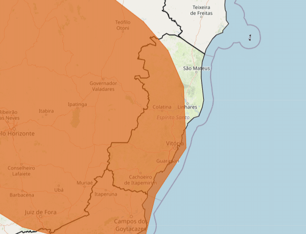 Alerta de chuvas fortes para o Espírito Santo