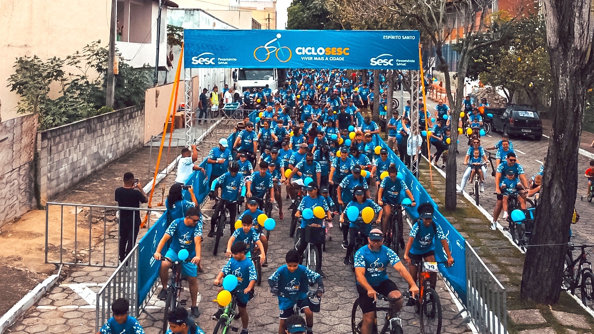 Ciclo Sesc em Vila Velha: integração, solidariedade e lazer em um dos maiores eventos ciclísticos do Espírito Santo. Foto: Divulgação