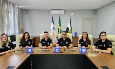 Coletiva de imprensa sobre a prisão do professor nesta terça-feira (19). Foto Divulgação PC