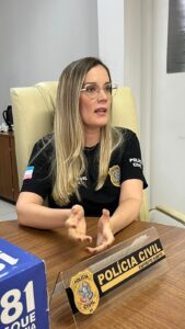 Delegada Gabriela Enne, adjunta da DPCA. Foto Divulgação PC