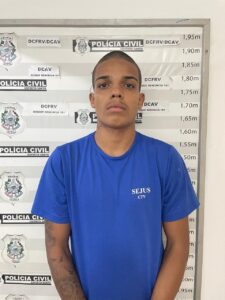 Maycon Vinicios Santos Silva, 21, suspeito de assassinar o motorista de app Cleber Sales Lopes. Foto DivulgaçãoPC