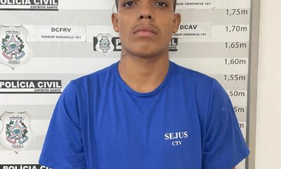 Maycon Vinicios Santos Silva, 21, suspeito de assassinar o motorista de app Cleber Sales Lopes. Foto DivulgaçãoPC