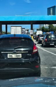 Trânsito lento na Terceira Ponte