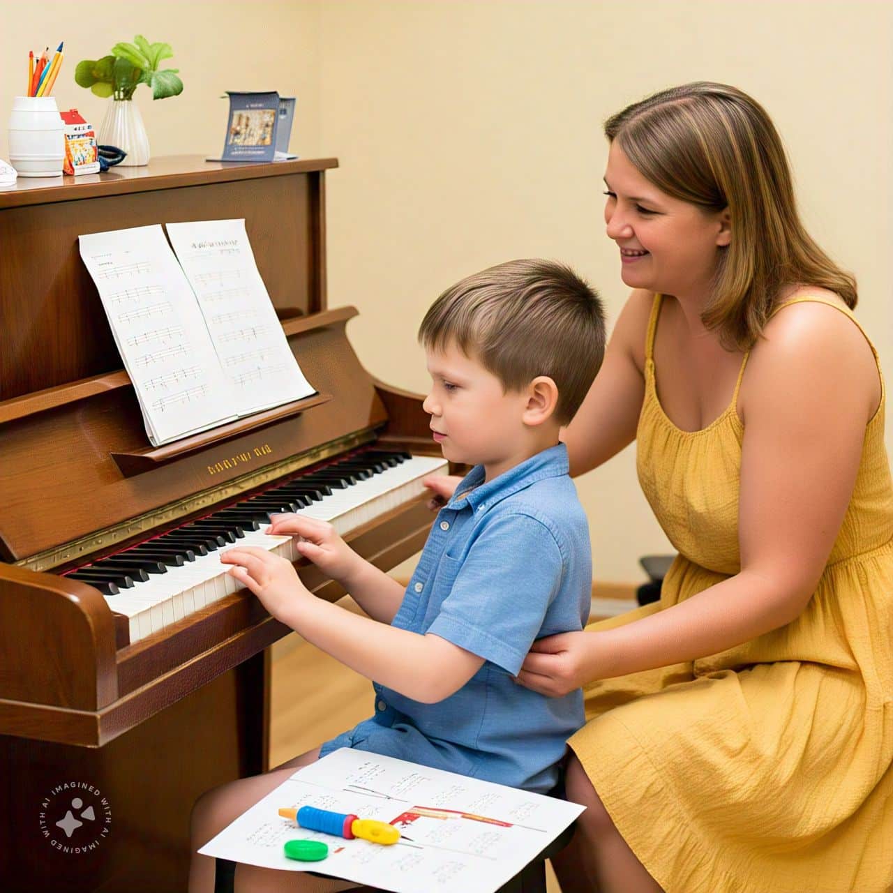 A inclusão musical através do piano torna-se uma ferramenta poderosa de desenvolvimento motor, emocional e social para jovens no espectro autista. Foto: Freepik