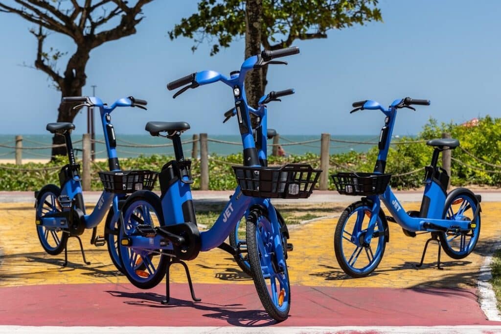 As bikes elétricas começaram a funcionar nesta quinta-feira em Vila Velha. Foto: Divulgação