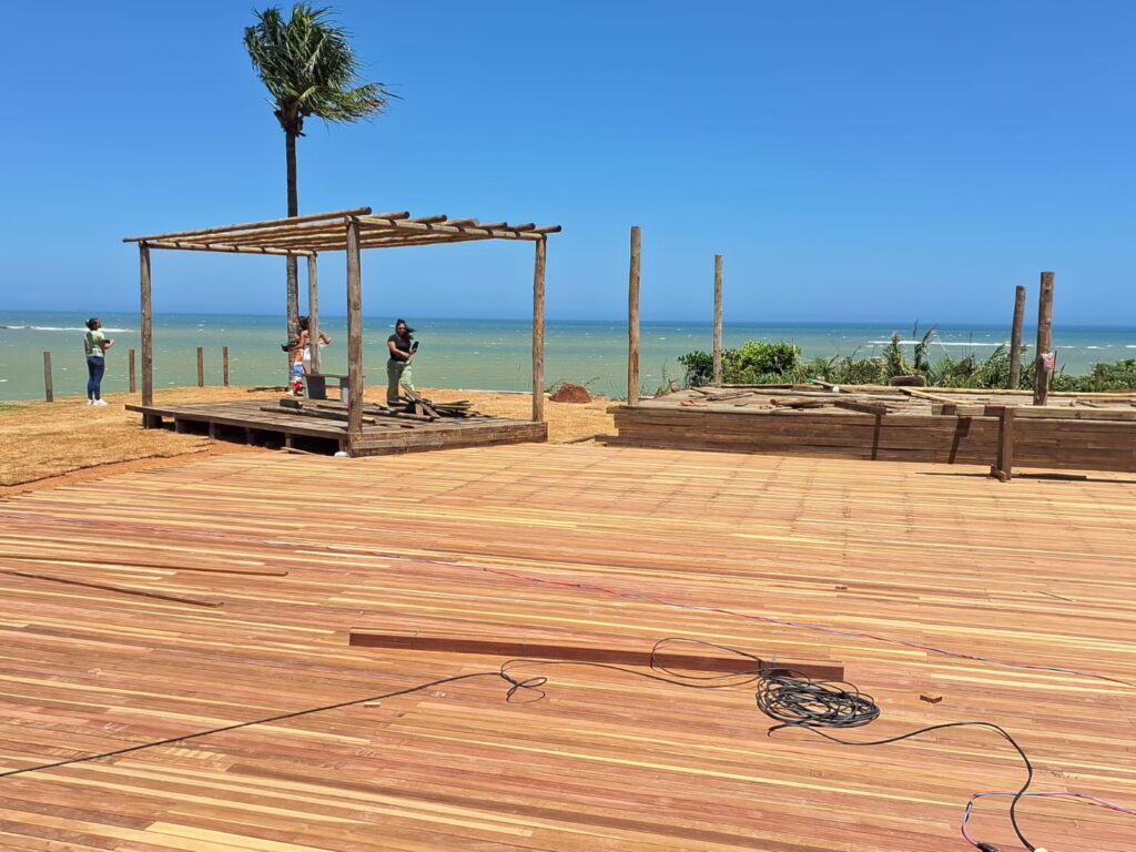 As obras do Brava Beach Club estão em ritmo acelerado. Foto: Divulgação