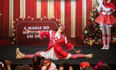 O Circo do Noel encanta as famílias com apresentações mágicas e uma decoração deslumbrante no Shopping Praia da Costa. Foto: Divulgação