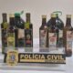 Polícia apreendeu sete mil garrafas de azeite falsificado. Foto: Divulgação/Sesp