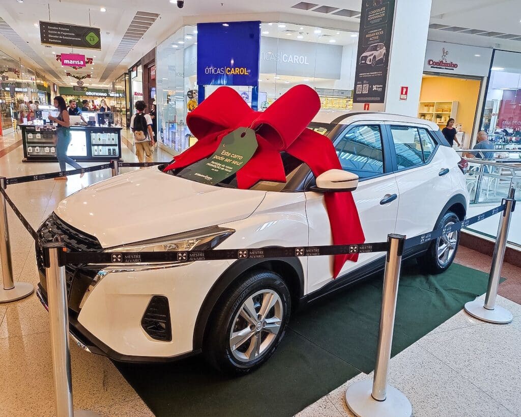 Sorteio de um carro faz parte das campanhas do natal. Foto: Divulgação