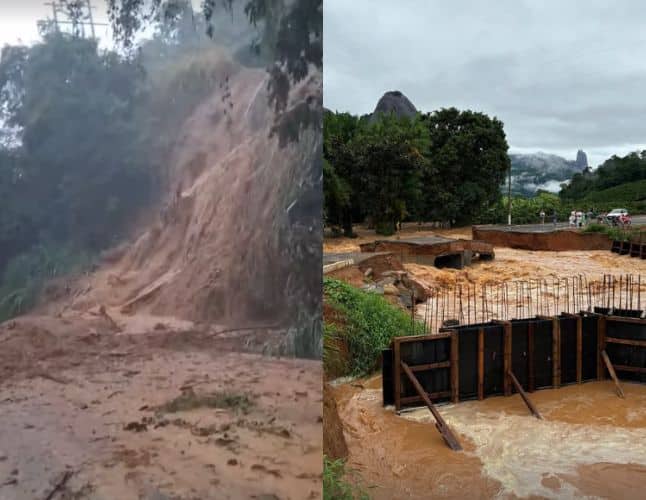 Chuvas fortes causam estragos em Afonso Cláudio