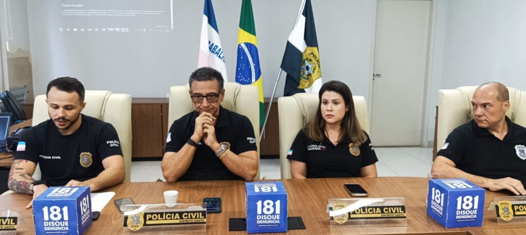 Coletiva de imprensa apresentou esquema de facção que ordenou incêndios em ônibus de dentro de presídios. Foto Divulgação PC