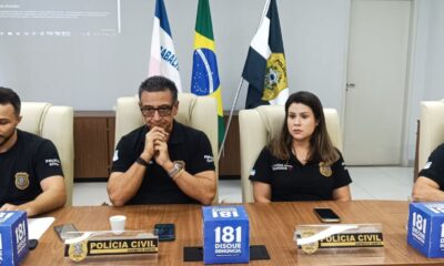 Coletiva de imprensa apresentou esquema de facção que ordenou incêndios em ônibus de dentro de presídios. Foto Divulgação PC