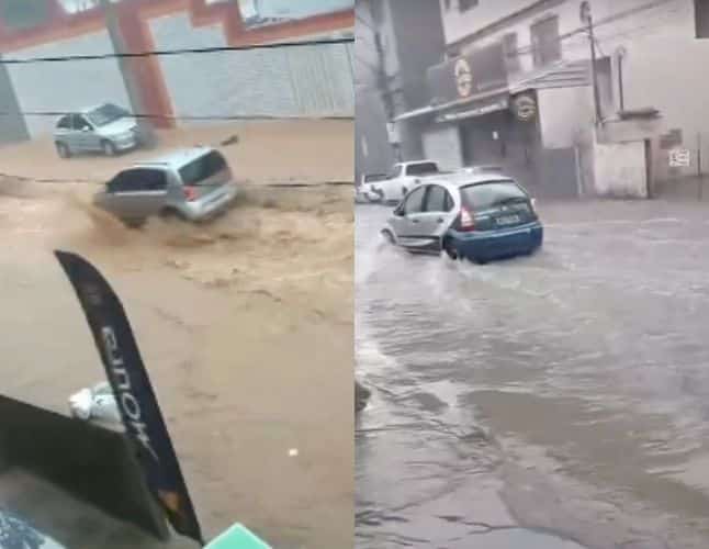 Porto de Cariacica e Campo Grande registraram ruas alagadas após fortes chuvas