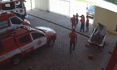 Bombeiros do 5º Batalhão em Anchieta reanimam bebê de 1 ano após afogamento em piscina. Foto: Reprodução