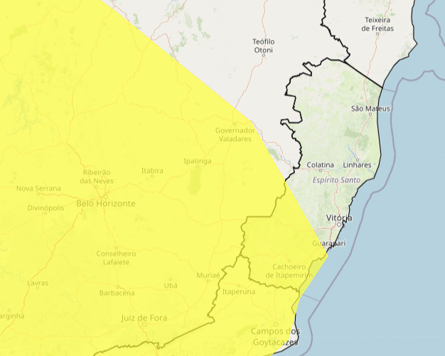 Alerta de chuvas intensas para o Espírito Santo