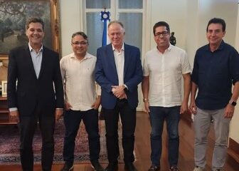 Ricardo Ferraço, Vandinho Leite, Renato Casagrande, Marcelo Santos e Junior Abreu