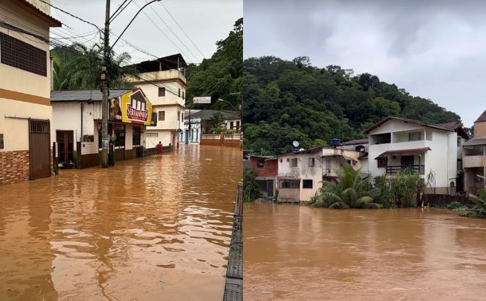 Rio transborda em Santa Leopoldina