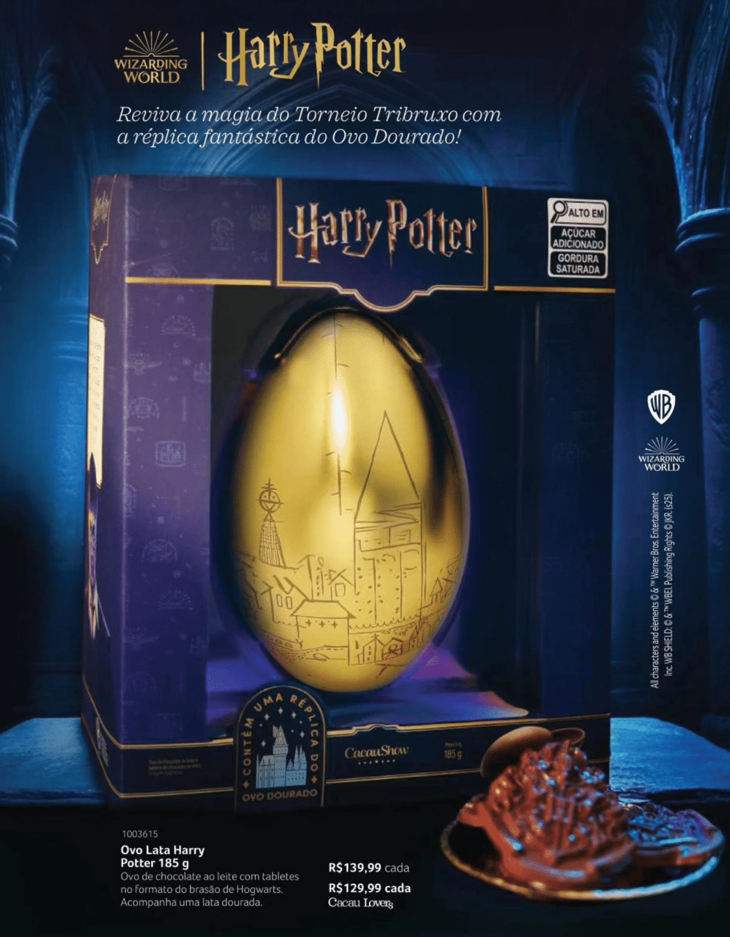 O Ovo Dourado do Torneio Tribruxo chega como um presente perfeito para os fãs de Harry Potter. Foto: Divulgação