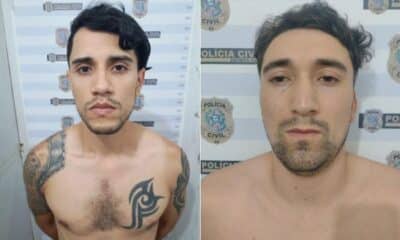 Jason David Lopez Mora e Cristobal Andres Arbazua Vergara foram presos em flagrante em Vitória após furtarem mercadorias de shoppings