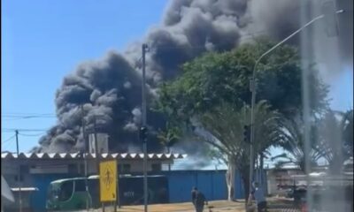 Incêndio em loja na Serra