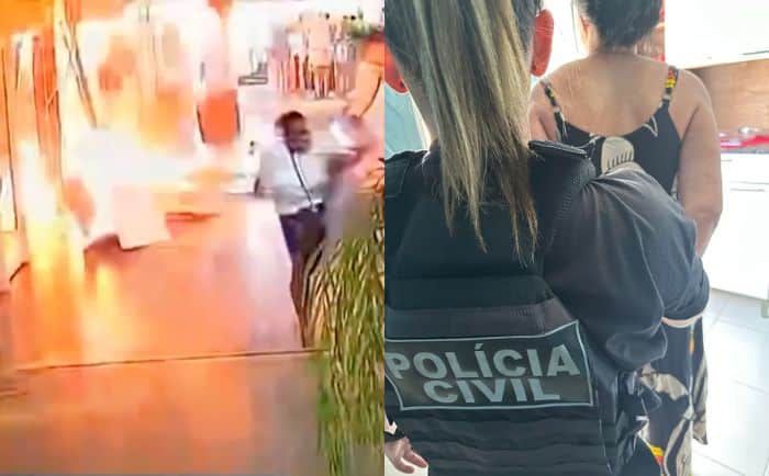 Mulher ateia fogo em loja por traição no RJ e é presa na Serra