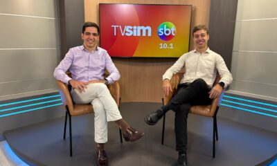 Gabriel Feitosa e Bruno Rigamonti no estúdio da TV Sim/SBT, prontos para levar conteúdo de gestão a um público multiplataforma