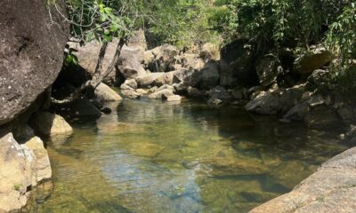 Piscina natural na Fazenda Dona Laura, em Pancas