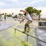 Pista de skate na orla de Camburi, em Vitória