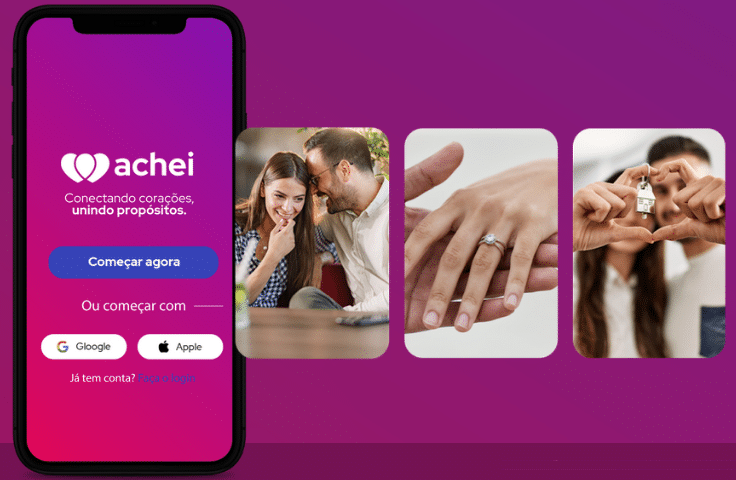 App "Achei" é focado em encontros de pessoas cristãs. Foto: Divulgação