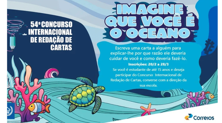 Inscrições para o Concurso Internacional de Redação de Cartas vão até fim de março. Foto: Reprodução