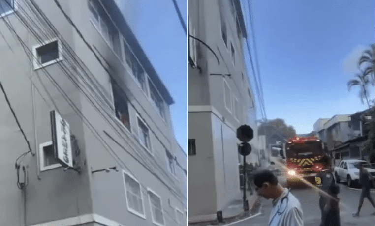 Incêndio em clínica médica no bairro Glória, em Vila Velha, mobiliza Bombeiros