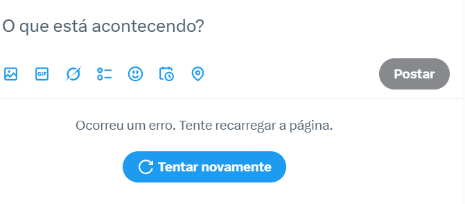 Erro apresentado quando o site é acessado pelo computador. Foto: Reprodução