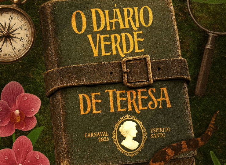 Em busca do 10º título, a MUG desvenda Diário Verde de Teresa da Baviera no Carnaval 2026. Foto: Divulgação/MUG