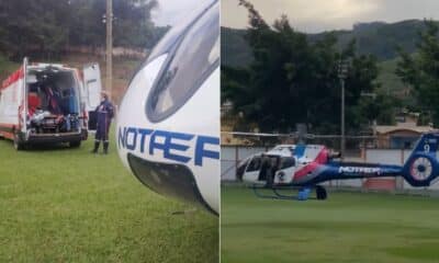Criança atropelada no ES é resgatada de helicóptero
