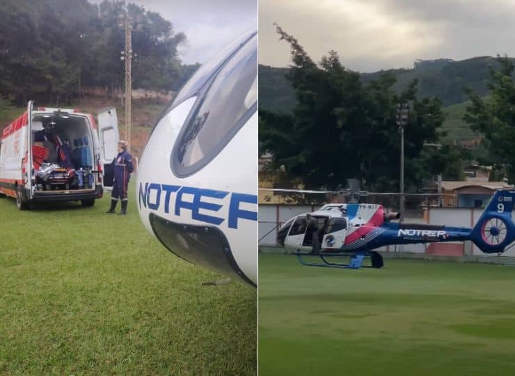 Criança atropelada no ES é resgatada de helicóptero