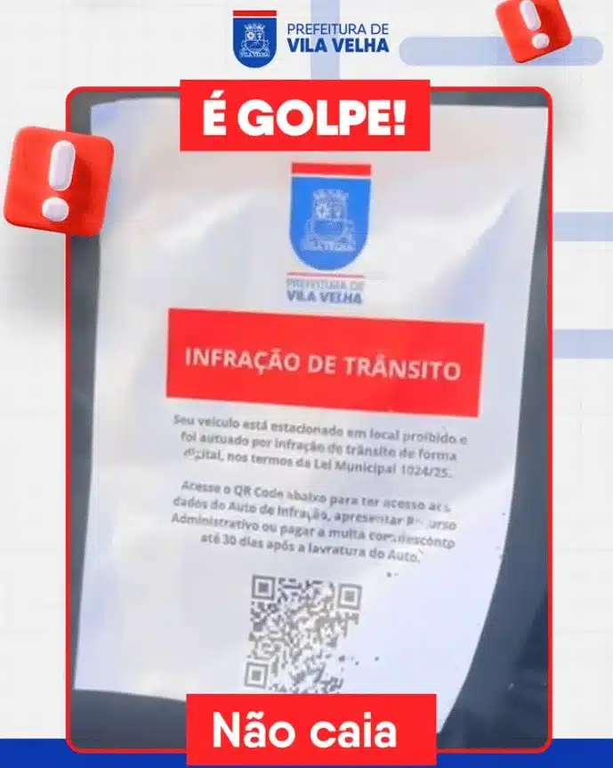 Golpe da multa falsa. Foto: Divulgação