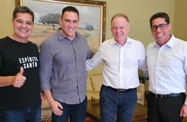 Ricardo Ferraço, Josias da Vitória, Renato Casagrande e Marcelo Santos. Foto: Reprodução Instagram