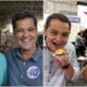 À esquerda, Casagrande com Ricardo Ferraço; à direita, Pazolini com Erick Musso