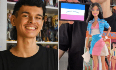 Projeto criado por Luiz Fellipe com o intuito de criar bonecas inspiradas nos estados brasileiros começa com a "Barbie Capixaba" que é baseada na bandeira do Espírito Santo. Foto: Montagem/ Ester Tavares