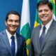 Marcos Pereira (à esquerda) e Baleia Rossi discutem federação entre Republicanos e MDB