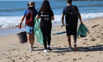 Com intervenções artísticas em praias movimentadas, o Instituto Últimos Refúgios conscientização ambiental no centro do debate. Foto: Divulgação