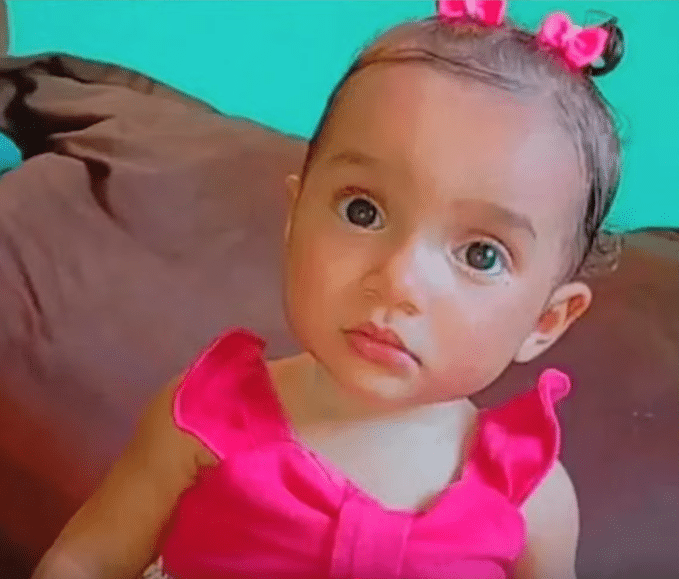 Maya Simor Pereira tinha apenas um ano. Foto: Reprodução/TV Sim