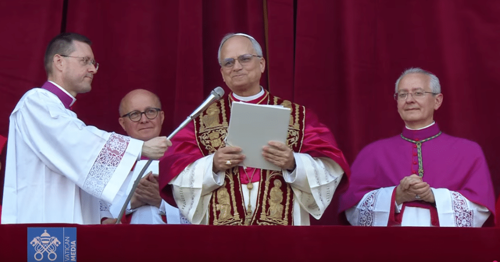 Papa Leão XIV foi eleito nesta quinta-feira. Foto: Reprodução/Vatican News