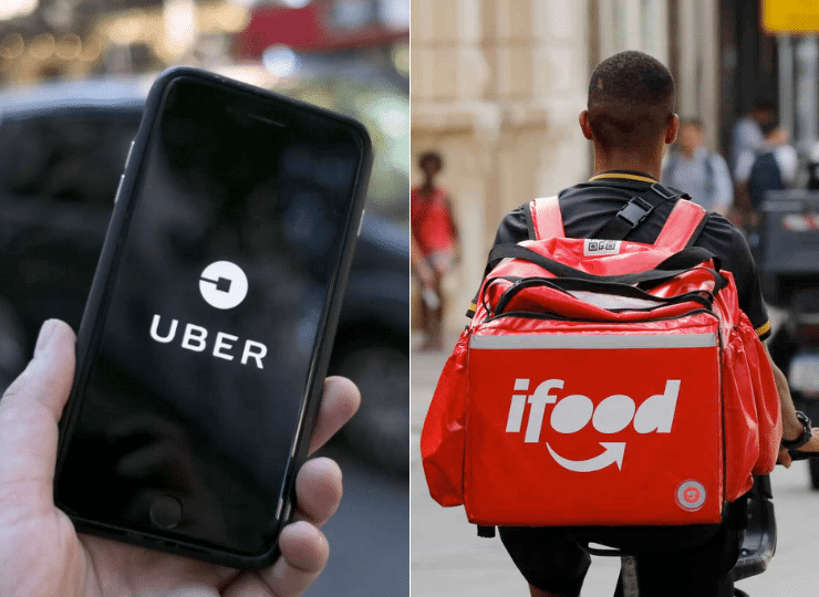 Usuários poderão usar Uber e iFood para os mesmos serviços. Foto: Reprodução