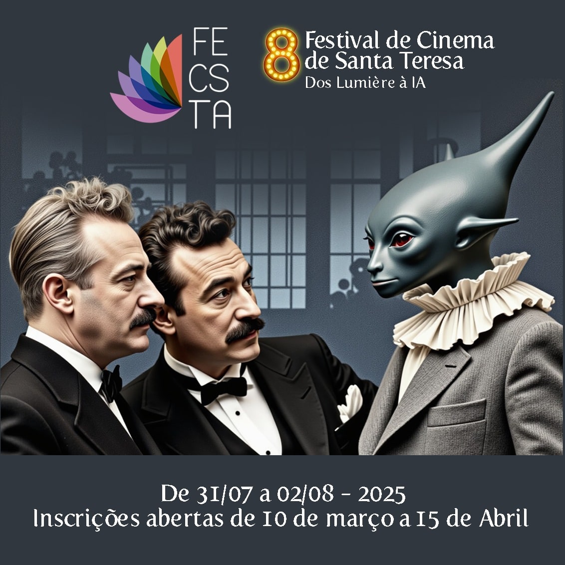 Com filmes, debates e atrações culturais, o FECSTA transforma Santa Teresa em um polo de cinema e reflexão sobre tecnologia. Foto: Divulgação