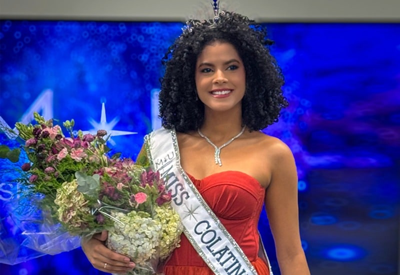 Aline Lima Madalena, de 22 anos, foi eleita a mulher mais bonita de Colatina