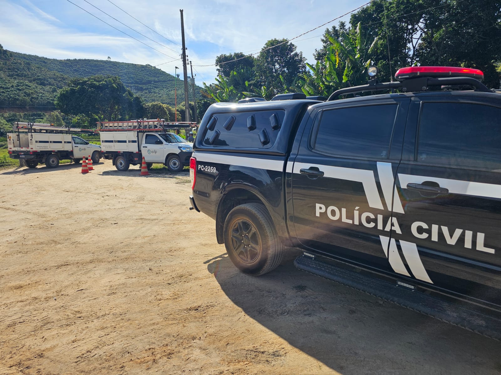 Ligação clandestina de energia em Brejetuba. Foto: Divulgação/EDP