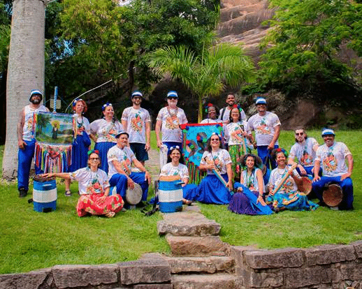 Festival Mangue e Sal transforma o Centro de Vila Velha em palco de encontros artísticos e celebrações da cultura popular (A Banda de Congo Mestre Honório). Foto: Divulgação